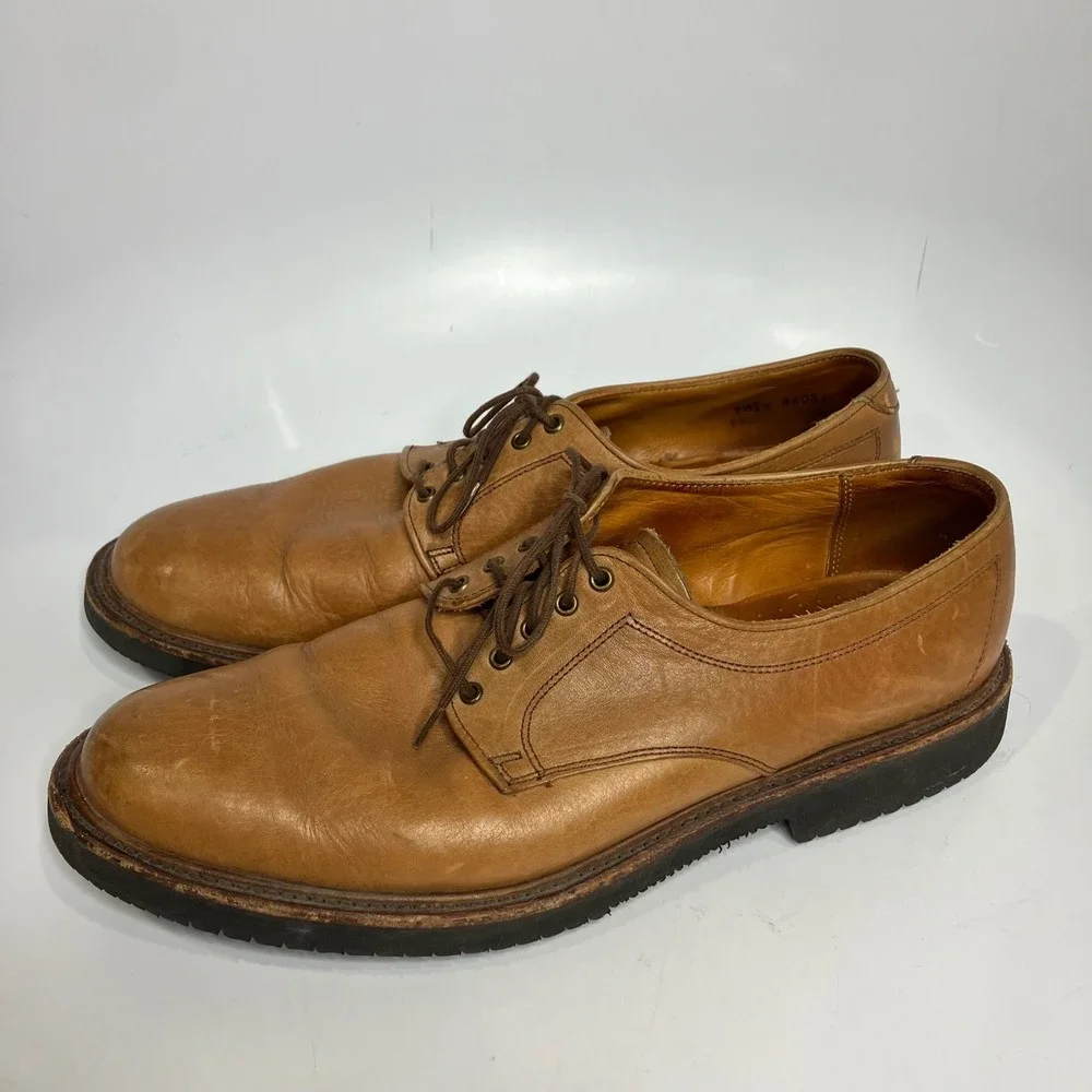 Vintage L.L. Bean tan leather Oxford shoes men's size 9.5 business casual preppy